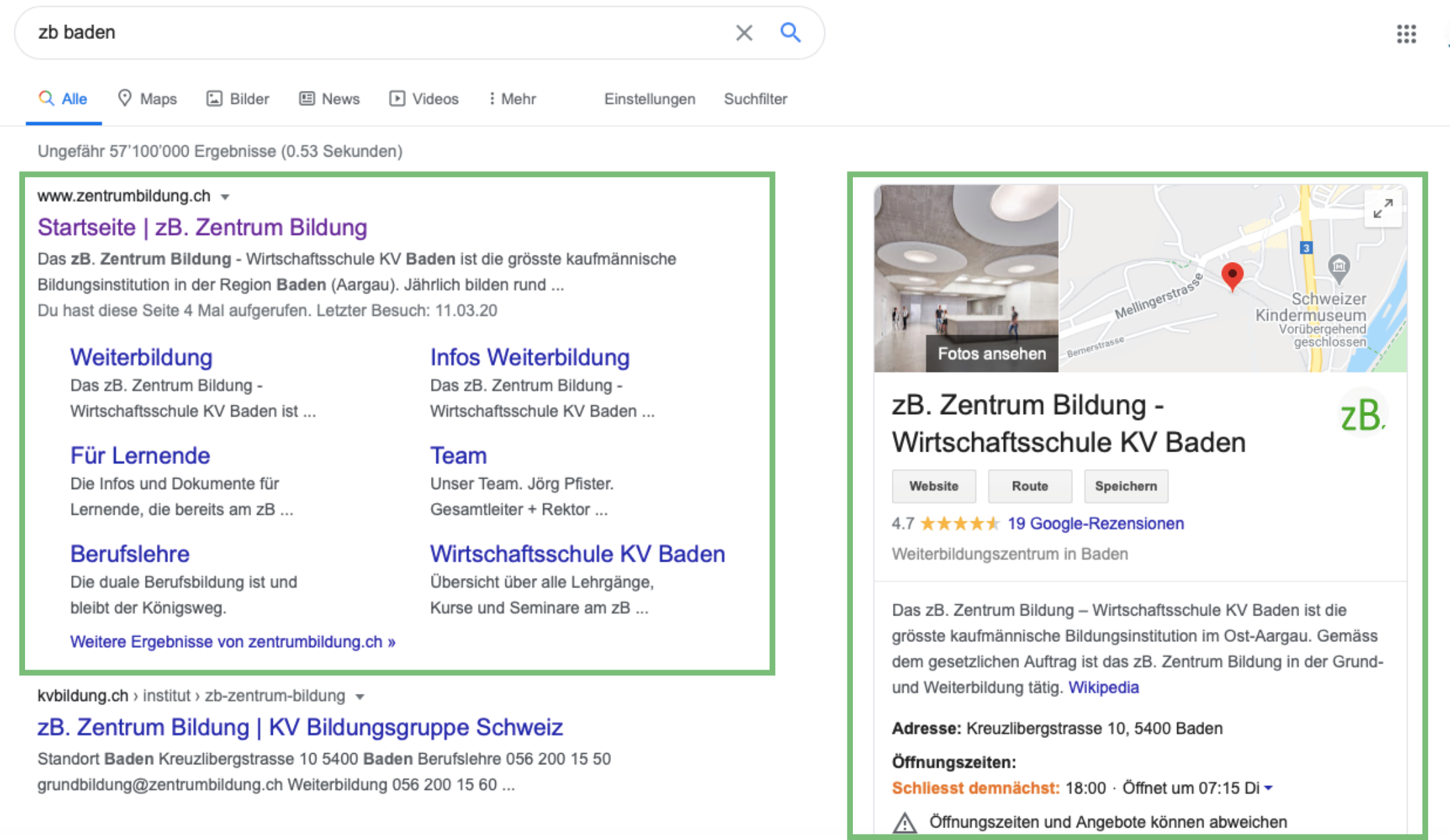 Rich snippets - Beispiel