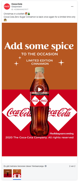 Social Media Ad Kampagne Beispiel Coca Cola